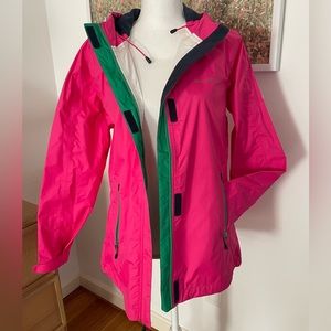 Vineyard Vines Bright Pink/Green Rain Coat, Women’s Small